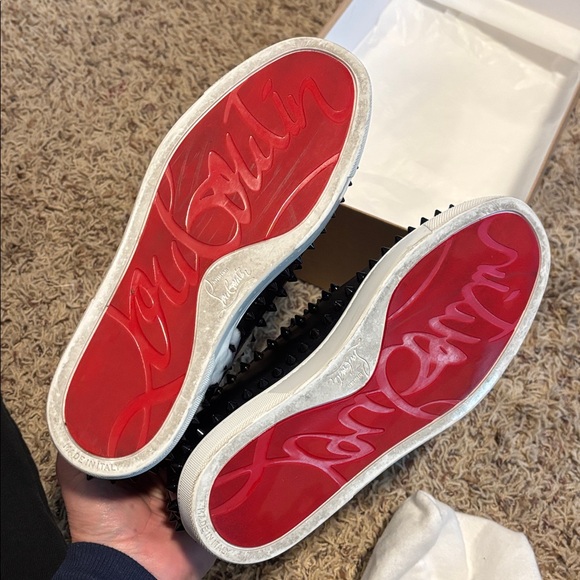 Christian Louboutin Black Studded Slip-Ons studded - Picture 5 of 6